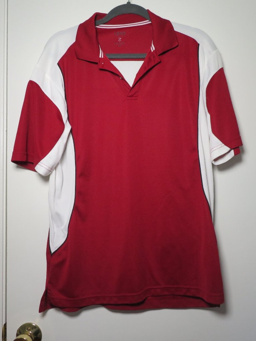 Red & White Mens Izod Medium Golf Polo Shirt